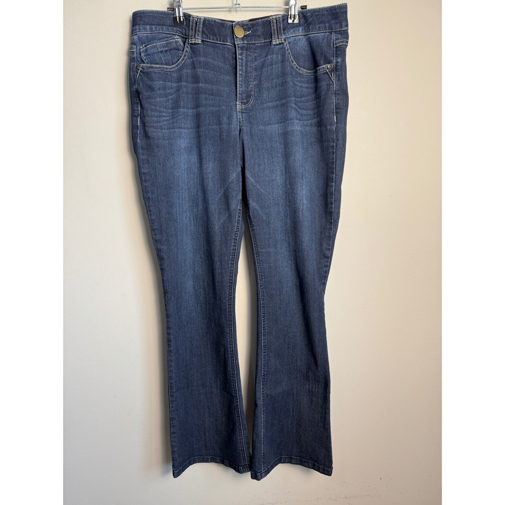 Democracy Womens Dark Wash "Ab"solution 14 Bootcut Slimming Stretch Denim